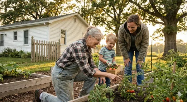 Mother, daughter, granddaughter farming together